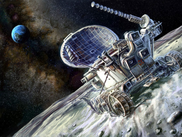 17.11.1970 года «Луноход-1» проехал свои первые метры по поверхности Луны